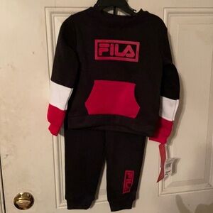 - Fila jogging suits black red